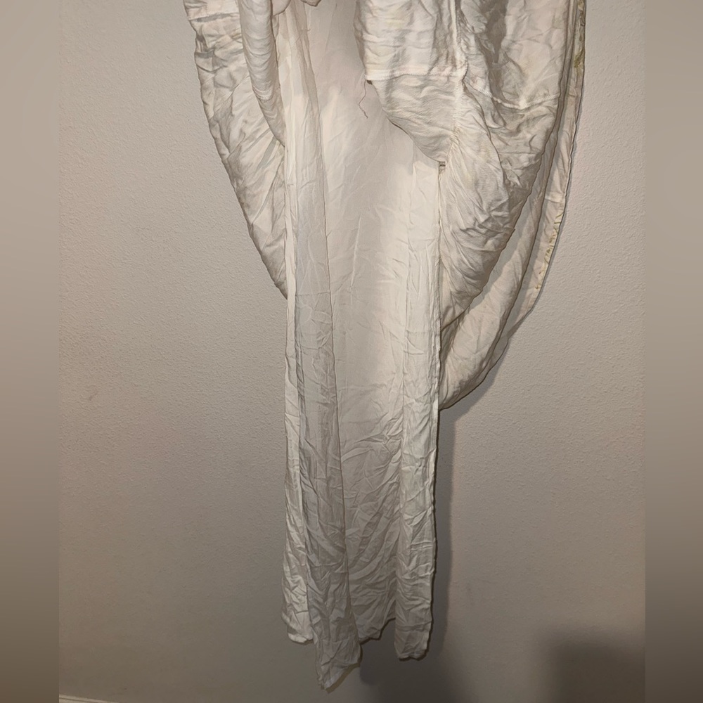 Sancia White Washed Floral Long Dress Size Medium - Picture 4 of 8